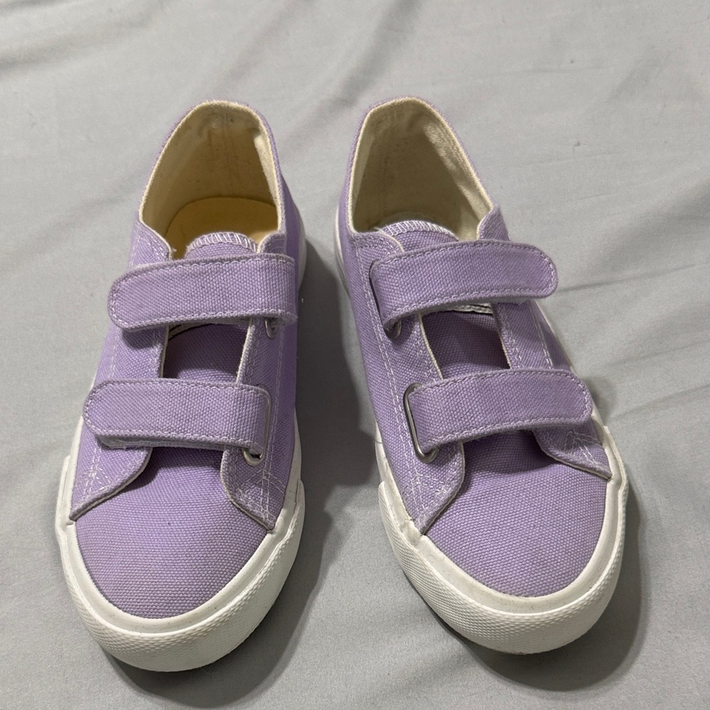 Kids Purple Velcro Sneakers